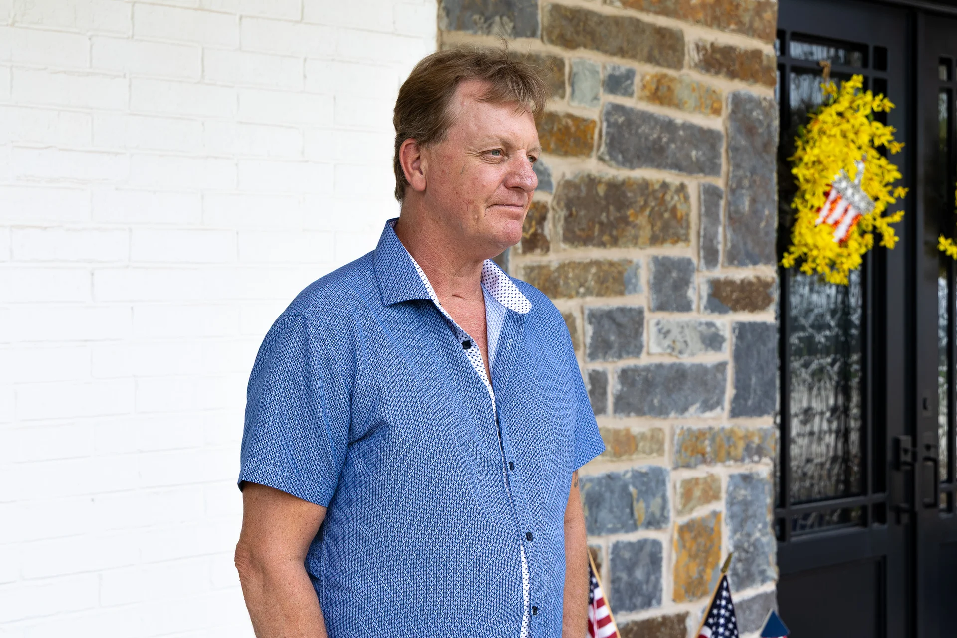 Dan Schlaak, owner and master builder of Open Prairie Custom Homes, at a North Texas custom home